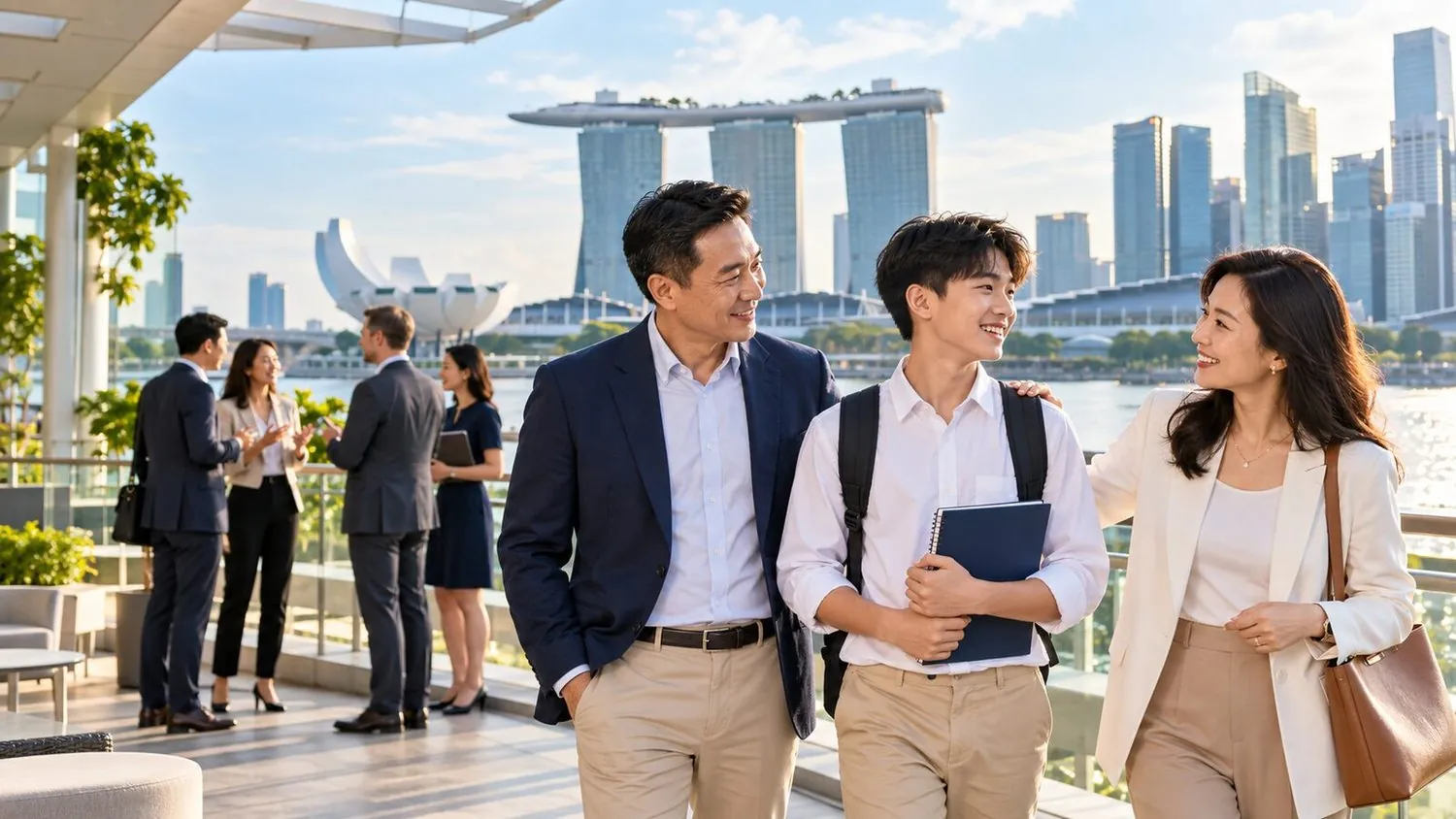 家庭国际教育交流场景
